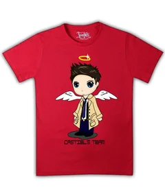 Прикольные футболки: castiels team красная